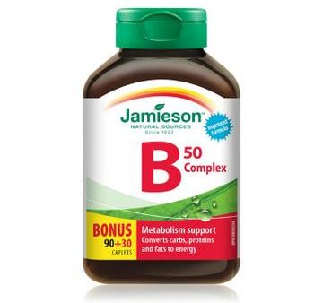 Jamieson Vitamin B Complex, 50 mg, 90+30 Caplets Online