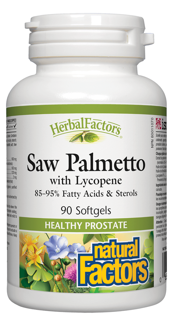 Natural Factors Saw Palmetto w Lycopene 90 softgels Fashion