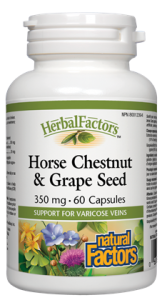 Natural Factors Horsechestnut + Grapeseed, 60 capsules Supply