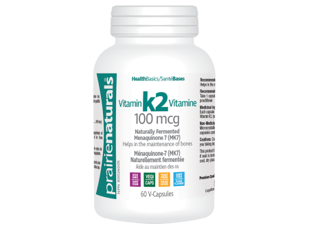 Prairie Naturals Vitamin K2 100 mcg MK-7  60 Vegetarian capsules Online Hot Sale