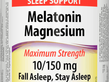 Webber Naturals Melatonin Magnesium 10 150 mg · Maximum Strength 60 Tablets Fashion