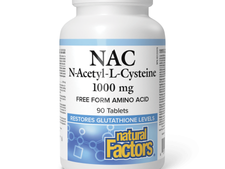 Natural Factors N-Acetyl-L-Cysteine Amino Acid 1000 mg, 90 tablets on Sale