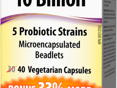 Webber Naturals Complete Probiotic, Multi Strain, Double Strength 10 billion active cells, 40caps Discount