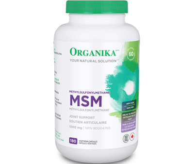 Organika MSM (Methyl-Sulfonyl-Methane) 1000 mg 180 vegetarian capsules For Sale