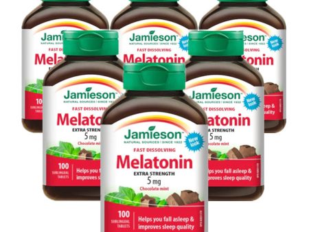 6 x  Jamieson Melatonin 5 mg Fast Dissolving 100 tablets Bundle Cheap