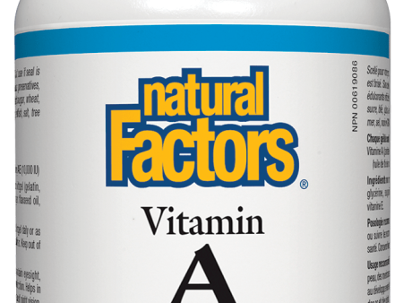 Natural Factors Vitamin A 10,000iu, 90 softgels on Sale