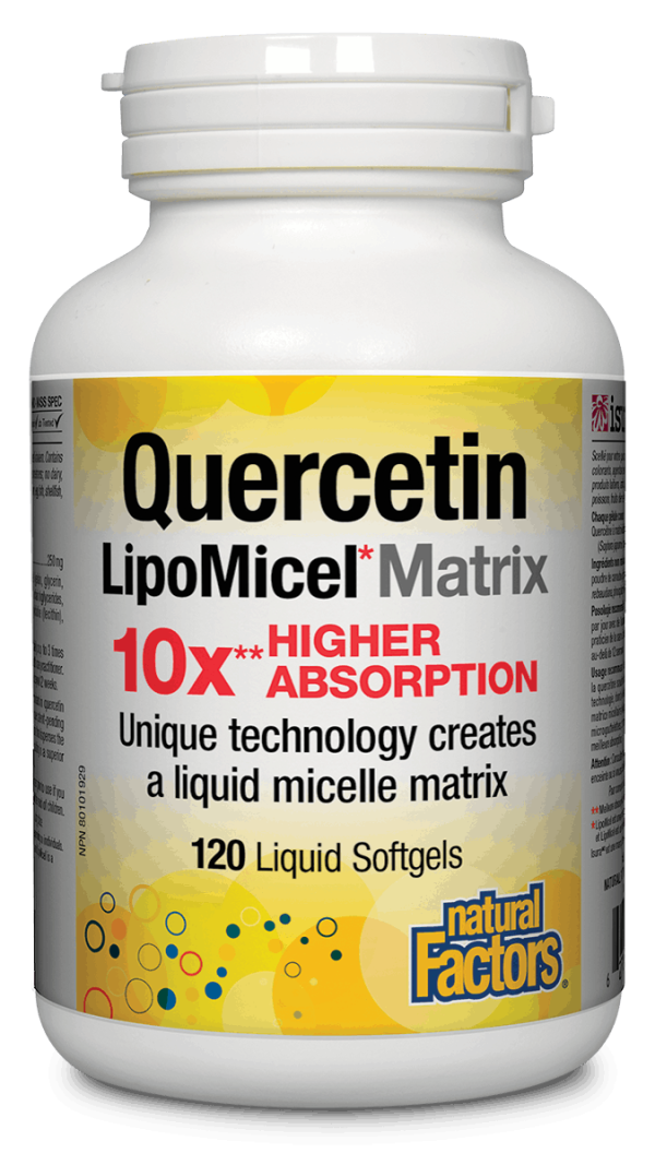 Natural Factors Quercetin LipoMicel Matrix 120 softgels Fashion