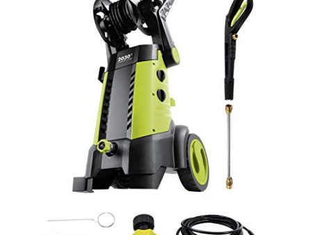 Sun Joe SPX3001 2030 PSI 1.76 GPM 14.5 AMP Electric Pressure Washer with Hose Reel, Green For Sale