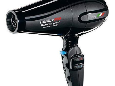 BaBylissPRO Nano Titanium Portofino Full-Size Dryer, Black Online Sale