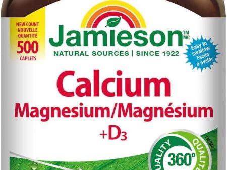 Jamieson Calcium and Magnesium with Vitamin D3, 500 caplets For Discount