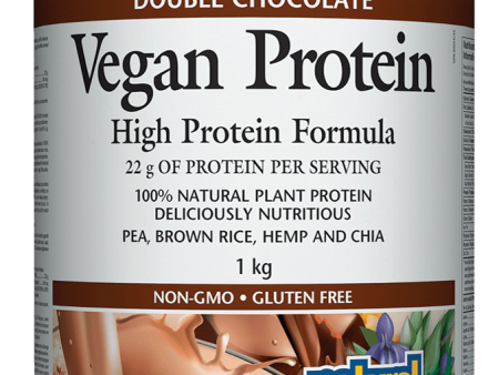 Natural Factors Vegan Protein, 1kg Powder, Double Chocolate Flavour Online Sale