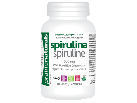 Prairie Naturals Organic Spirulina 500mg 180 tabs Online Sale