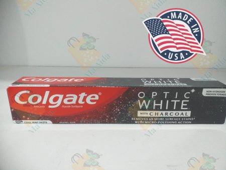 Colgate Optic White Toothpaste with Charcoal cool mint paste2.5 oz (70.8g) Fashion