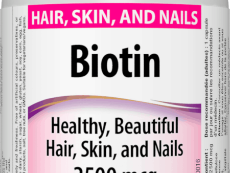 Webber Naturals  Biotin 2500 mcg 90 Vegetarian Capsules For Sale