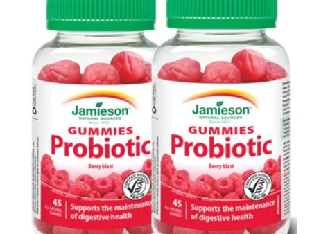 2 x Jamieson Probiotic Gummies Berry Blast 45 Gummies Bundle Cheap